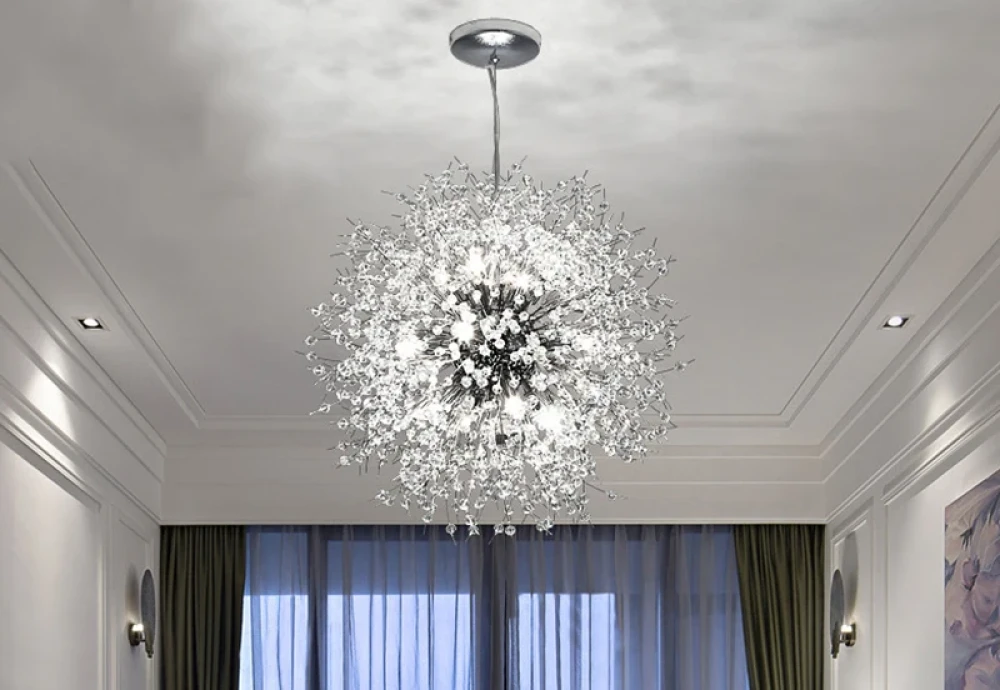 statement globe chandelier